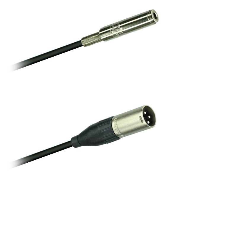 Audio adaptér kabel Jack spojka 6,3mm mono - XLR Amphenol AC3M (0,2m)