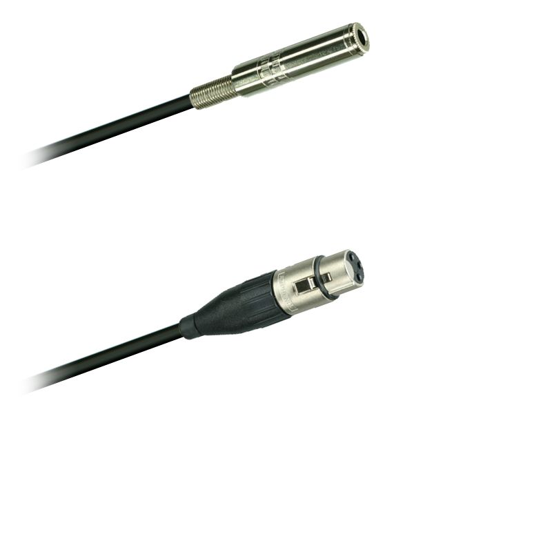 Audio adaptér kabel  Jack spojka mono 6,3mm - Amphenol AC3F (0,2m)