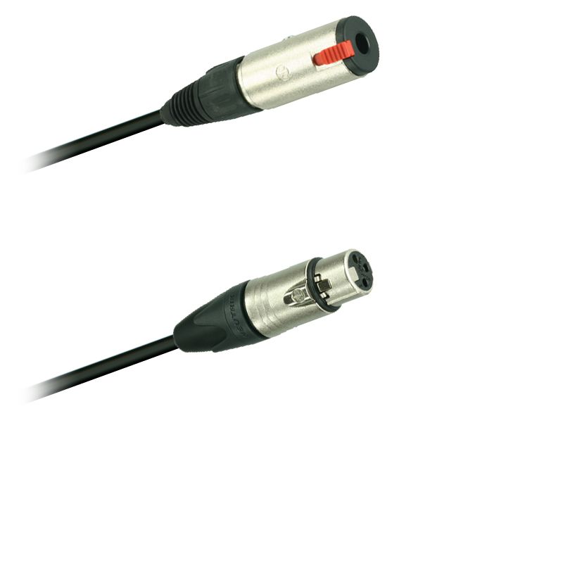Audio adaptér kabel  Jack spojka mono  NJ3FC6 - XLR spojka  NC3FXX Neutrik (0,2m)
