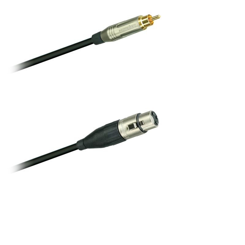 Audio adaptér kabel Cinch Amphenol ACPR SBK - XLR Amphenol AC3F (0,2m)