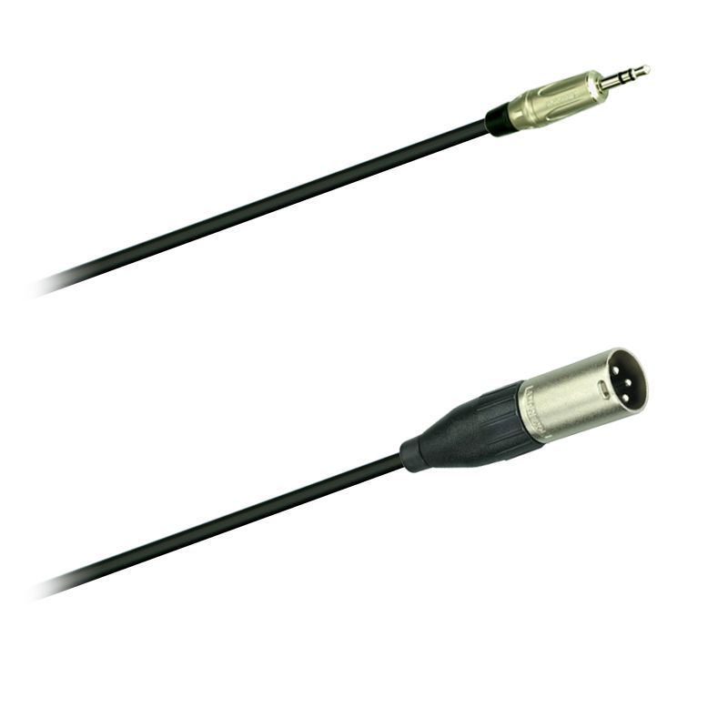 Audio adaptér kabel Jack 3,5 stereo  KM3P-XLR AC3M Amphenol (0,2m)