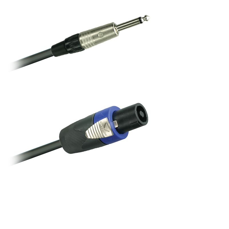 Reproduktorový adaptér kabel  Jack NP2C - Speakon  NL4FX Neutrik (0,2m)