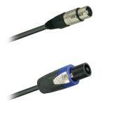 Reproduktorový adaptér kabel  XLR Neutrik NC3FX - Speakon Neutrik NL4FX (0,2m)
