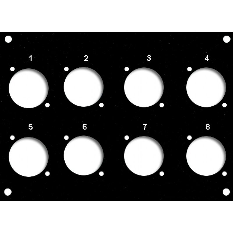 Čelní deska kovová  1- 8 popis 8 otvory A/B Typ 