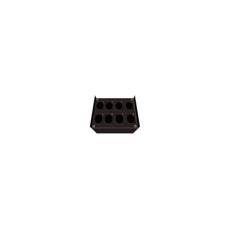 Stagebox prázdná pouzdra kovová, čelní deska popis D-Typ 1-8/-48   